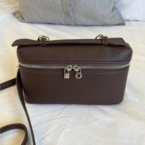 Brown faux Leather Crossbody Bag